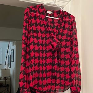 Beautiful red & black blouse!
